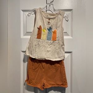 Size 4t Surf board tank and shorts outfit